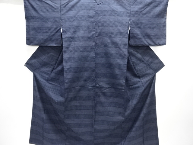 JAPANESE KIMONO / TOKAMACHI TSUMUGI / WOVEN STRIPE